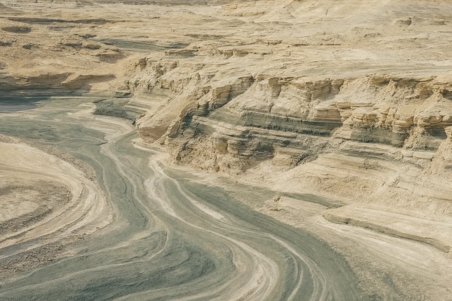 Aerial layered terrain